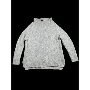 Soft Surroundings Sweater Women's Large Grey Cowl Neck